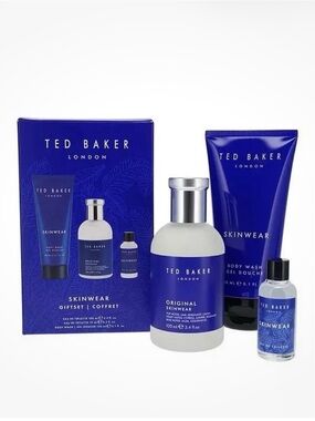 Ted Baker Skinwear Gift Set for Men 100mL EDT + 15mL EDT + 150mL Body Wash NEW